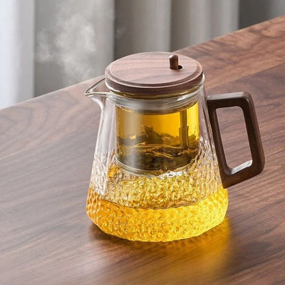 Théière en verre avec filtre & couvercle magnétique 450 ml