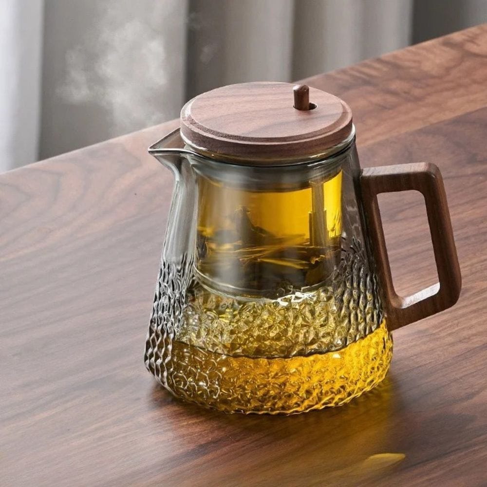 Théière en verre avec filtre & couvercle magnétique 450 ml