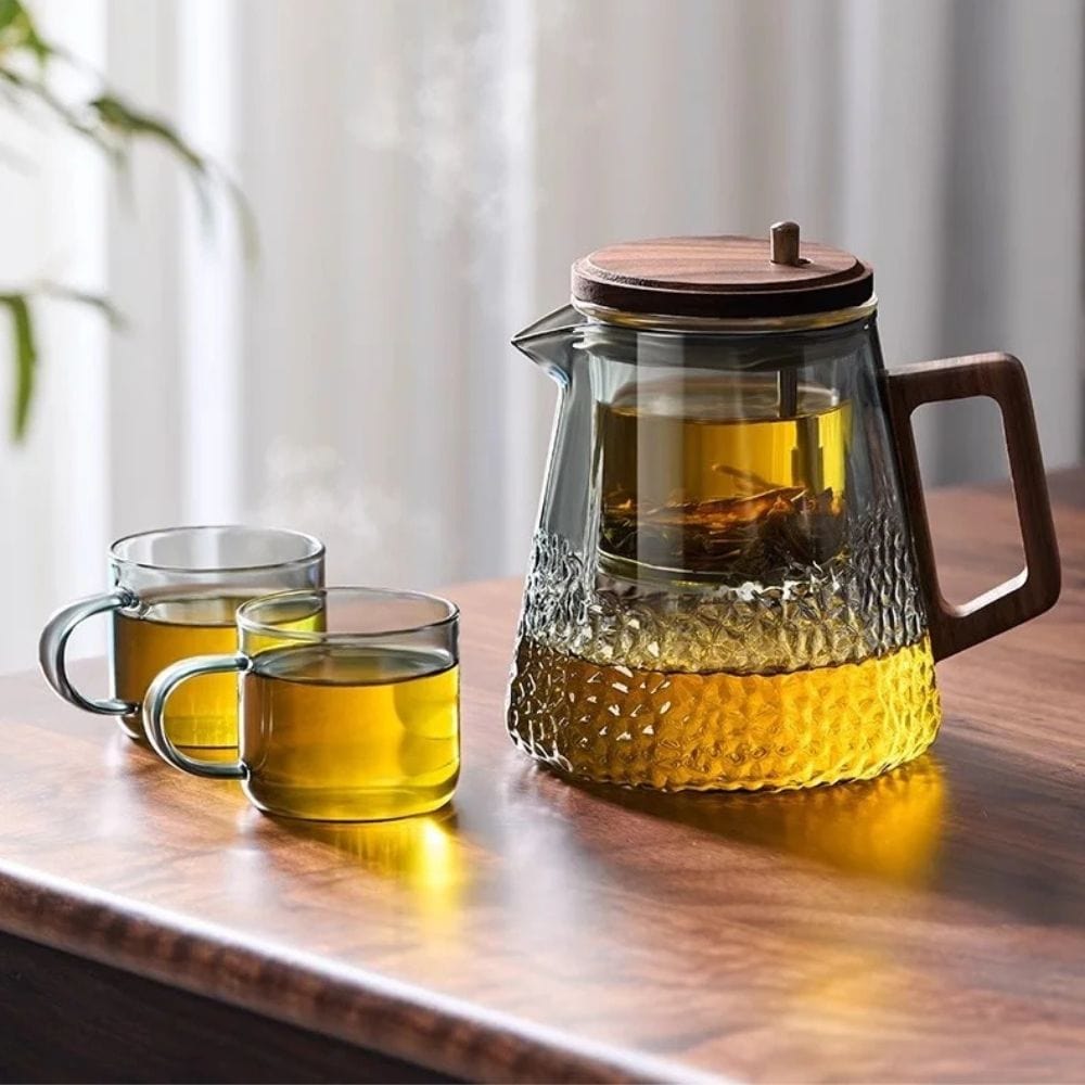 Théière en verre avec filtre & couvercle magnétique 450 ml