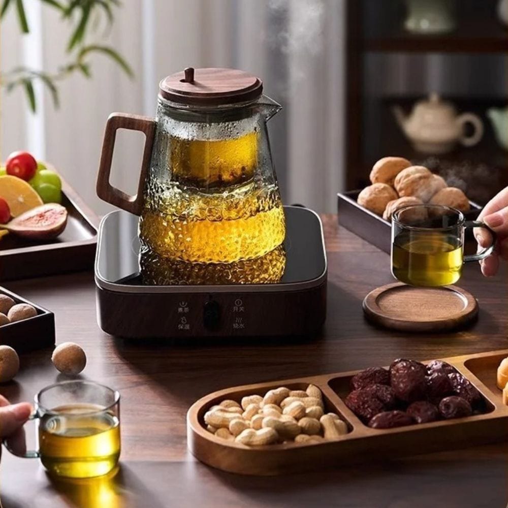 Théière en verre avec filtre & couvercle magnétique 450 ml