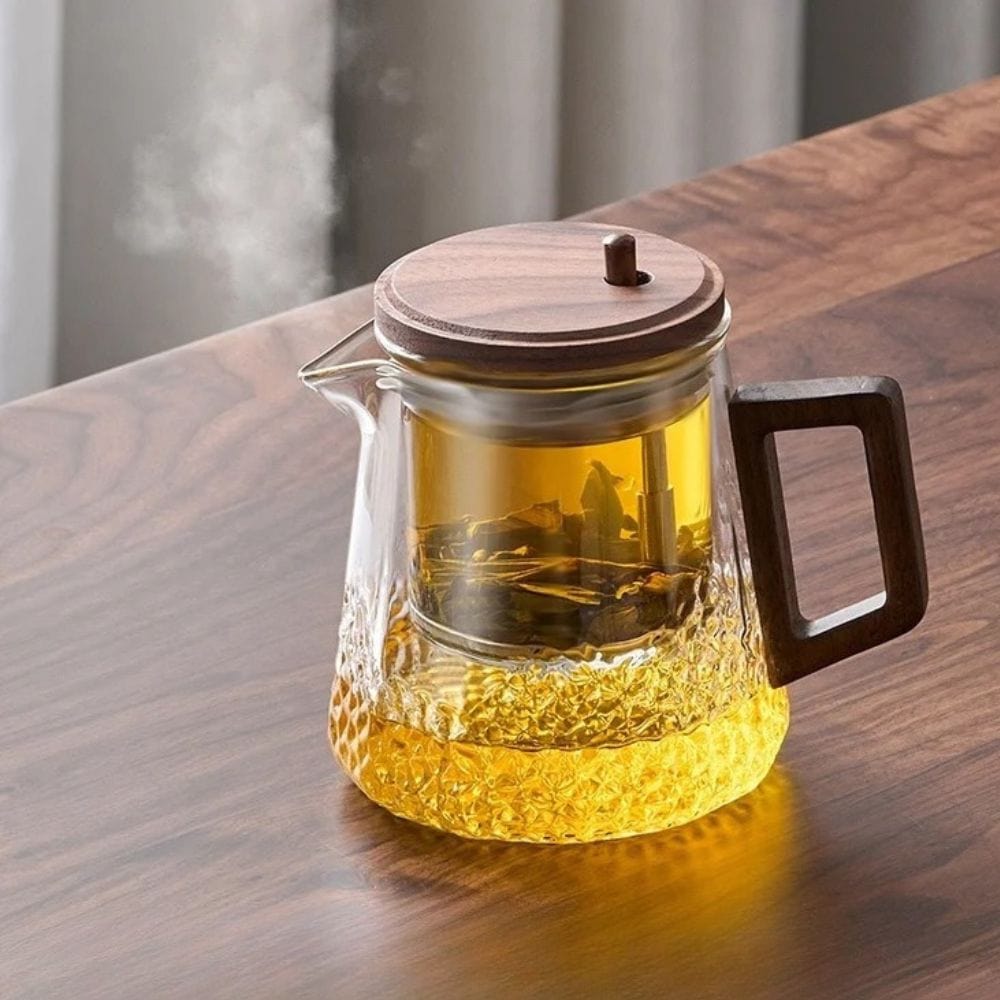 Théière en verre avec filtre & couvercle magnétique 450 ml
