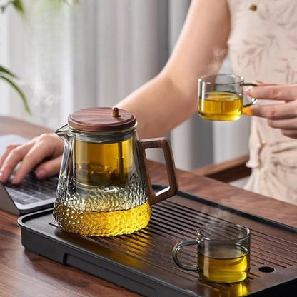 Théière en verre avec filtre & couvercle magnétique 450 ml