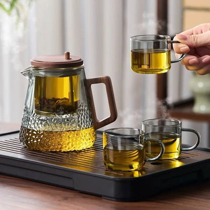 Théière en verre avec filtre & couvercle magnétique 450 ml