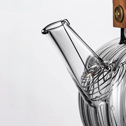 Théière en verre avec filtre vapeur 900 ml design transparent