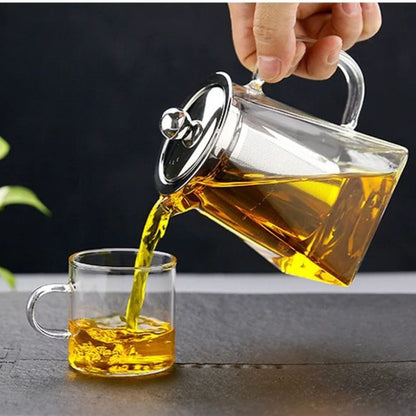 Théière en verre borosilicate 350 ml avec filtre inox