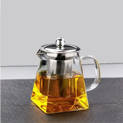 Théière en verre borosilicate 350 ml avec filtre inox