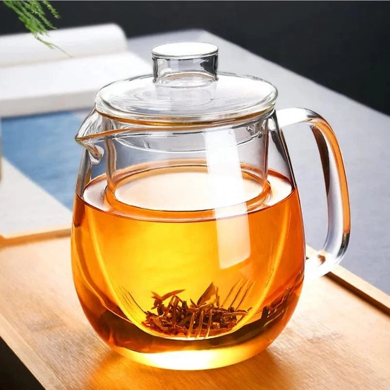 Filtre Thé Amovible Théière En Verre Borosilicate TAMUME 600ml Filtre Thé Amovible Théière En Verre Borosilicate TAMUME 600ml