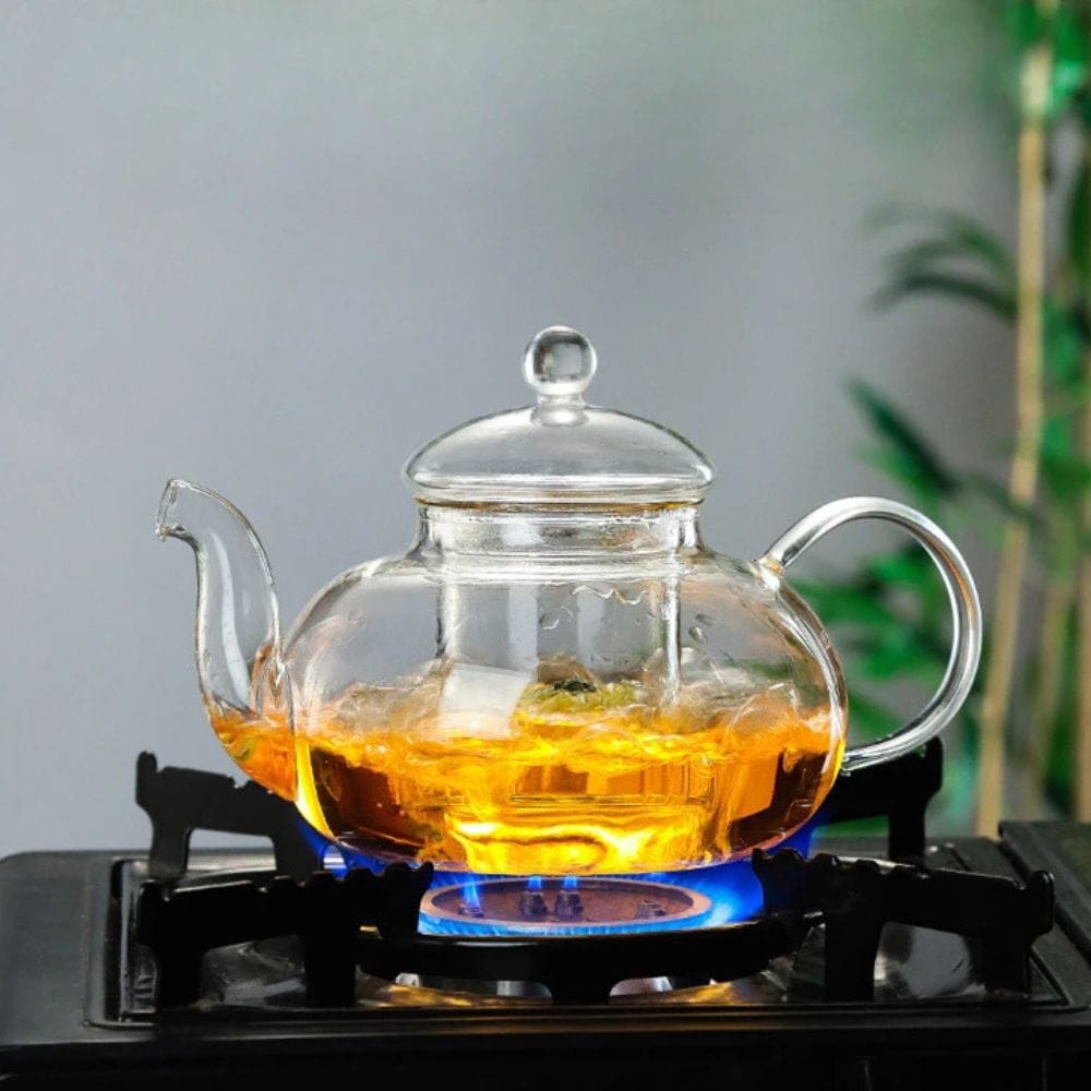Théière en verre borosilicate avec filtre 400 ml à 1,6 L