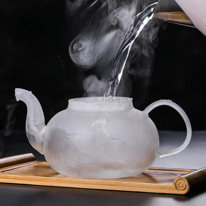 Théière en verre borosilicate avec filtre 400 ml à 1,6 L