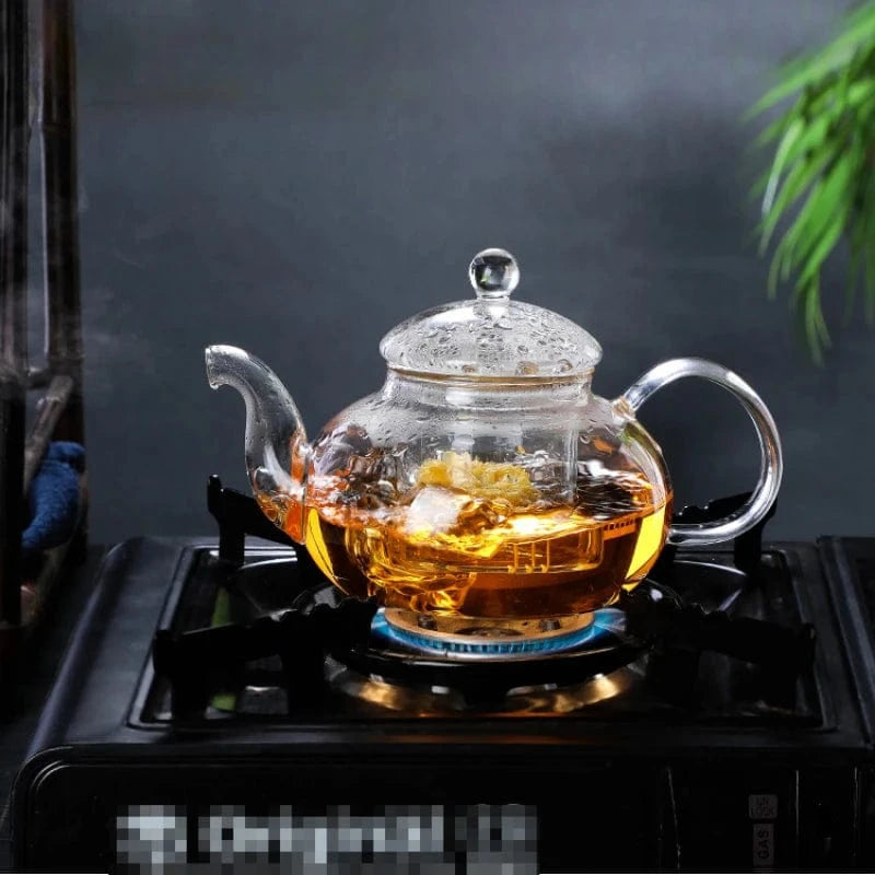 Théière en verre borosilicate avec filtre 400 ml à 1,6 L