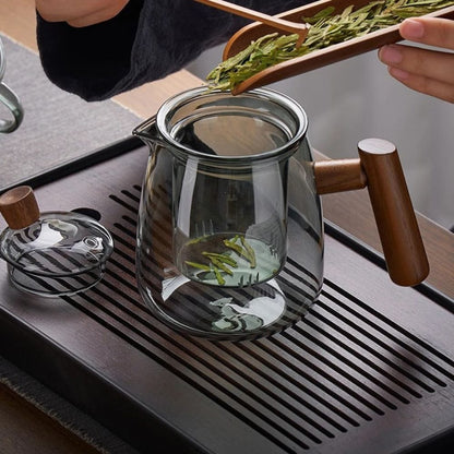Théière en verre épais 620 ml avec filtre Service Kung Fu