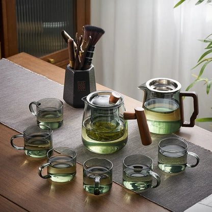 Théière en verre épais 620 ml avec filtre Service Kung Fu