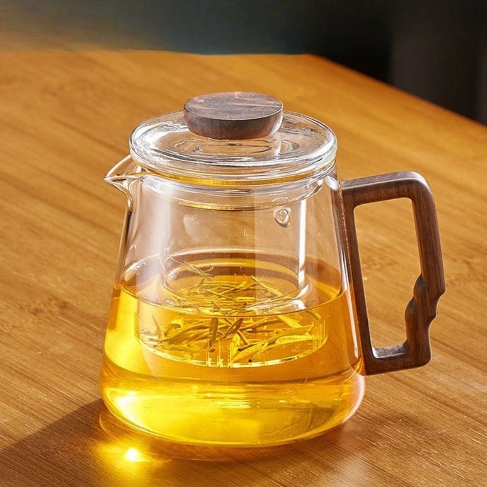 Théière en verre épais 620 ml avec filtre Service Kung Fu