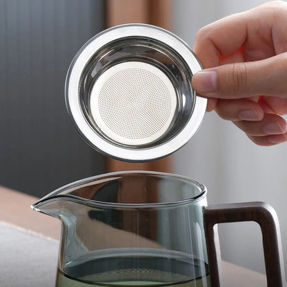 Théière en verre épais 620 ml avec filtre Service Kung Fu