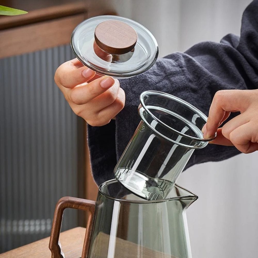 Théière en verre épais 620 ml avec filtre Service Kung Fu