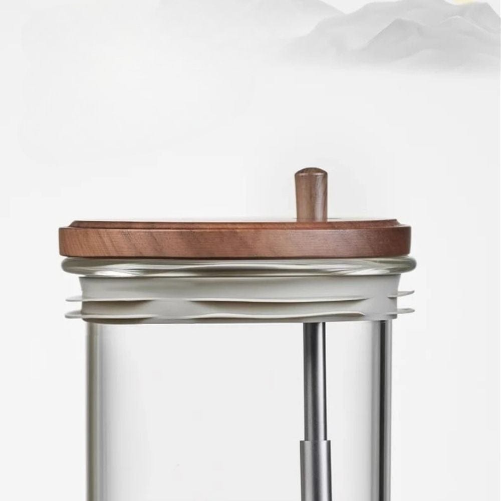 Théière en verre forme bambou avec filtre Set 500 ml