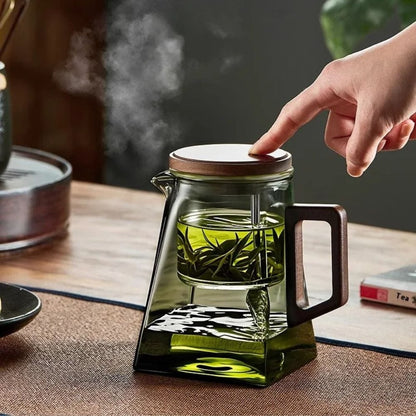 Théière flottante en verre Infuseur intégré 900 ml