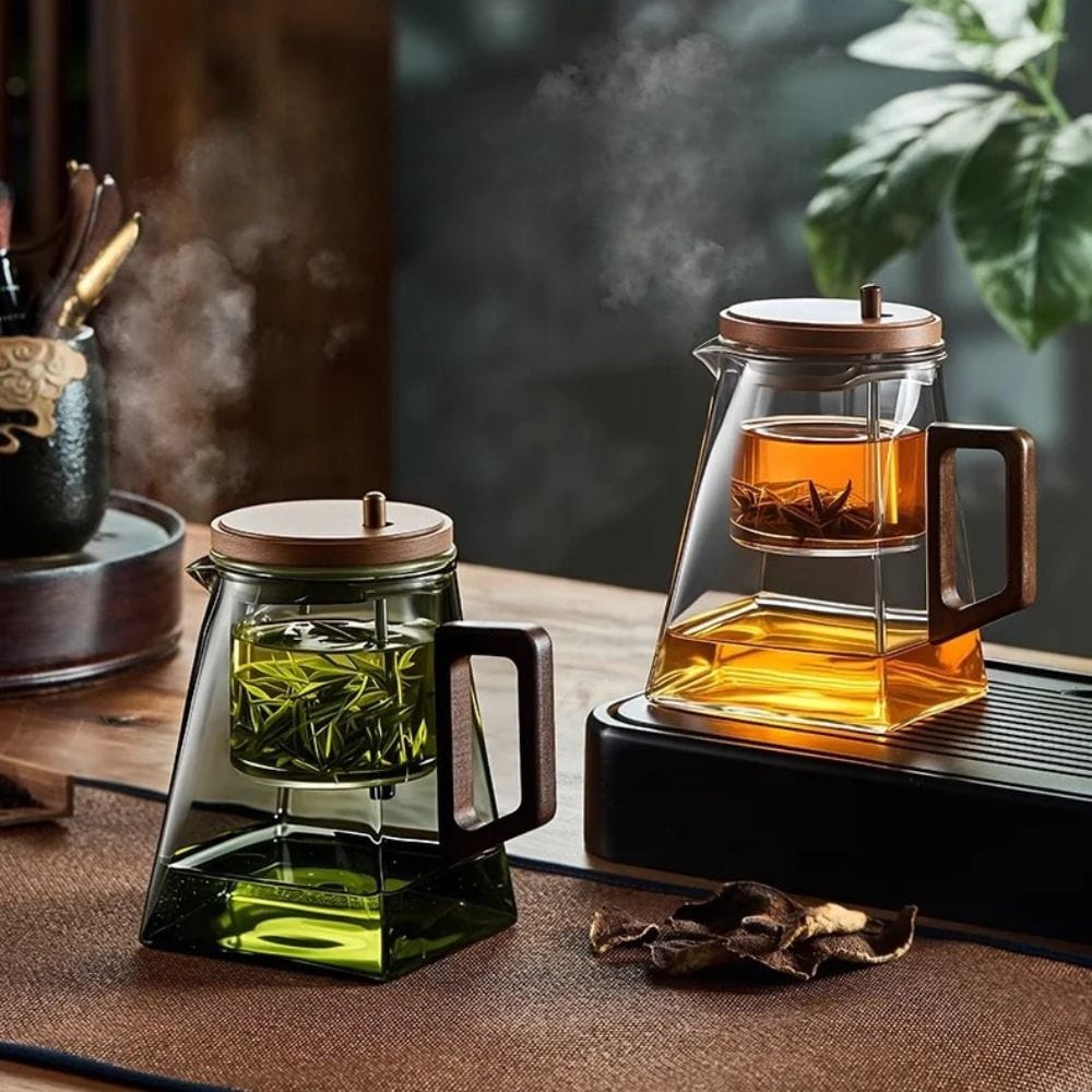 Théière flottante en verre Infuseur intégré 900 ml
