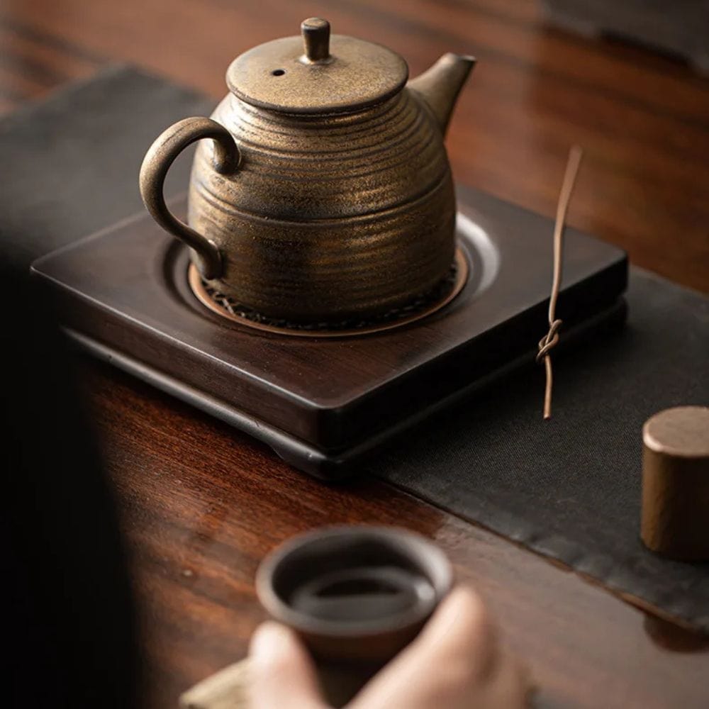 Théière japonaise en céramique émaillée 200 ml artisanale