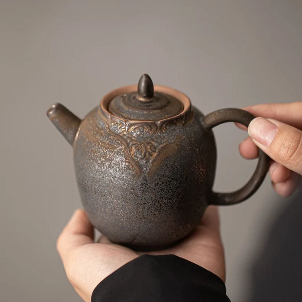 Théière japonaise en céramique émaillée 200 ml artisanale