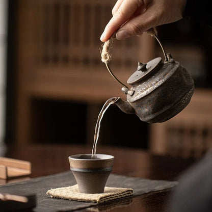 Théière japonaise en céramique émaillée 200 ml artisanale